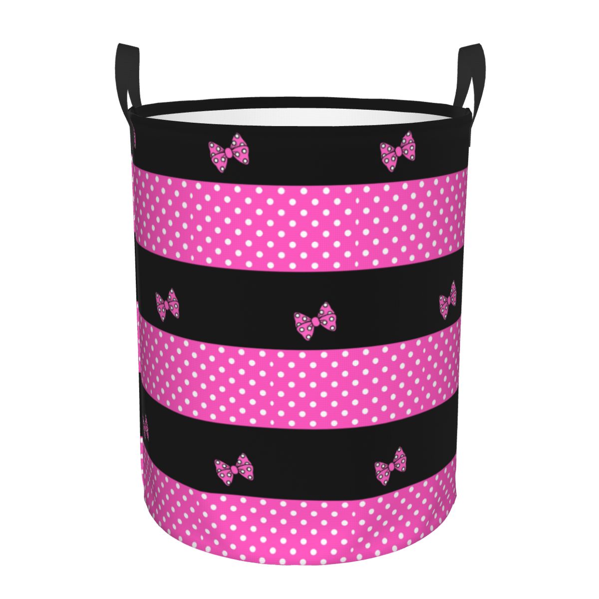 Baby Nursery Things - Niestandardowy różowy kosz na pranie Minnie