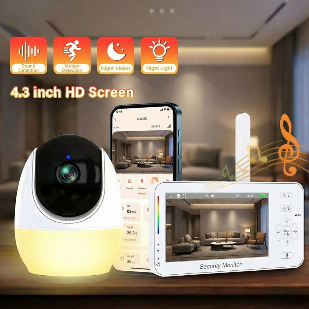 Baby Nursery Videos - Monitor wideo dla niemowląt 4,3 cala