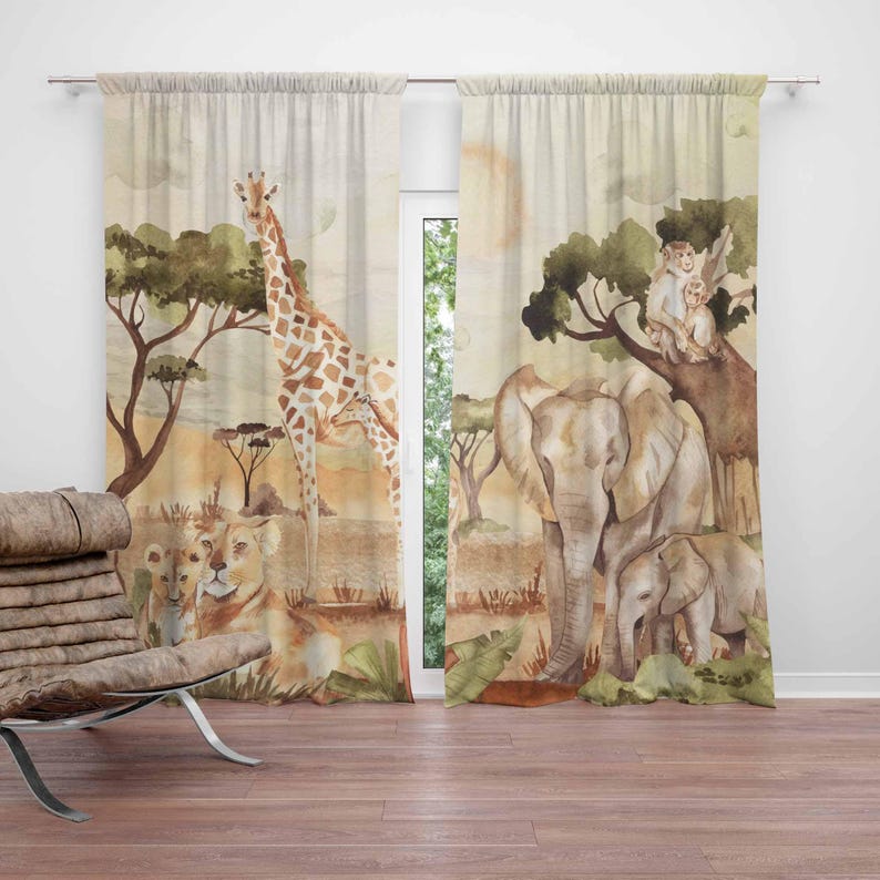 Baby Nursery Curtains - Zasłony dla mamy i dziecka Zwierzęta