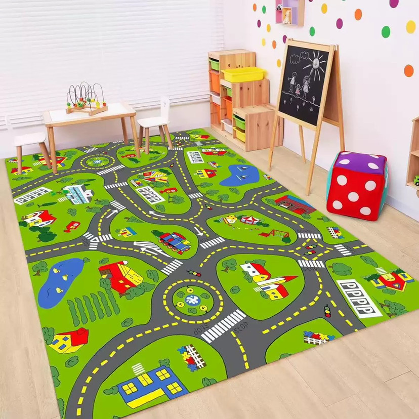 Baby Nursery Rug - Dywan dla dzieci z motywem ruchu