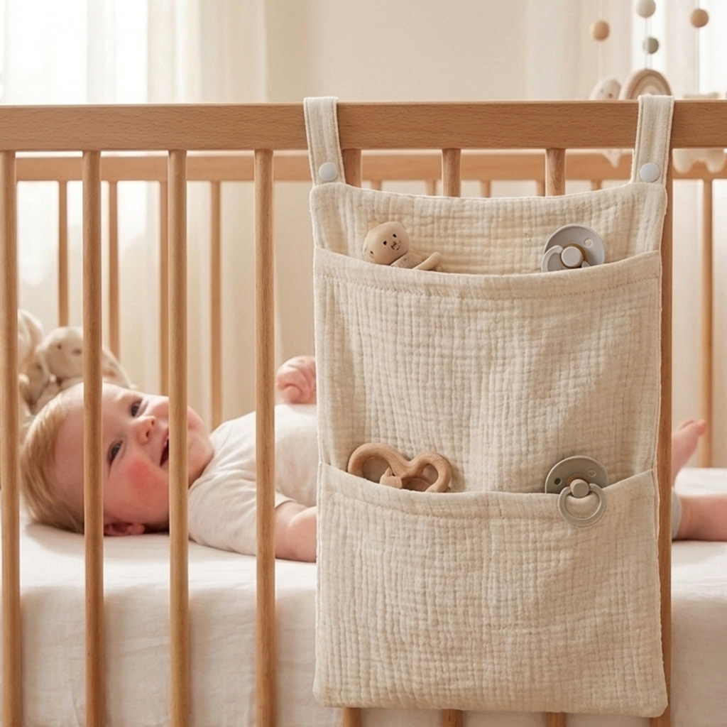 Baby Nursery Organiser - Organizer do łóżeczka dziecięcego, wisząca torba