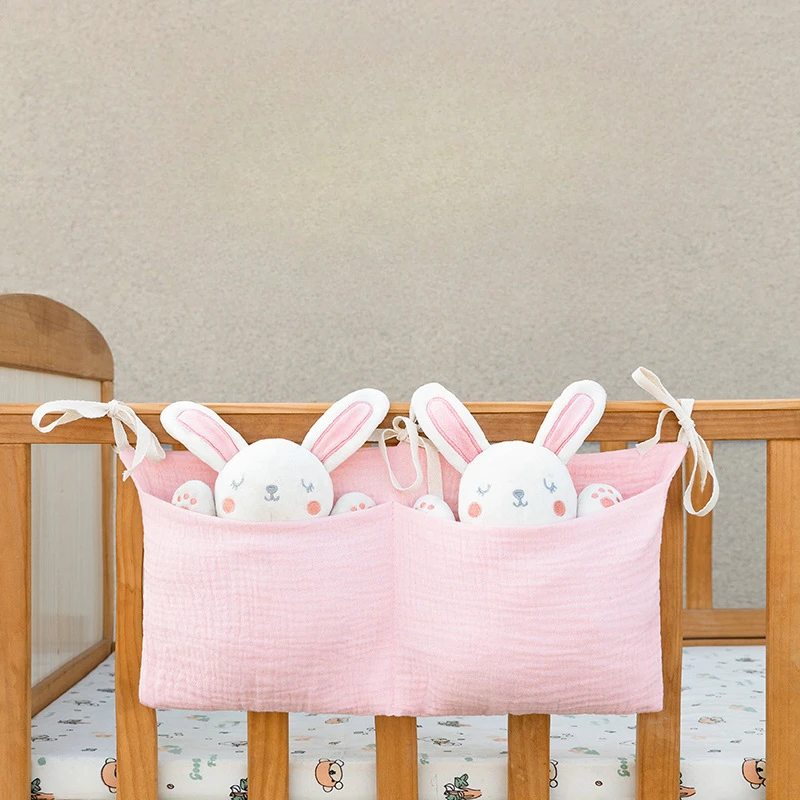 Baby Nursery Organiser - 2 kieszenie przy łóżku wiszące pieluchy