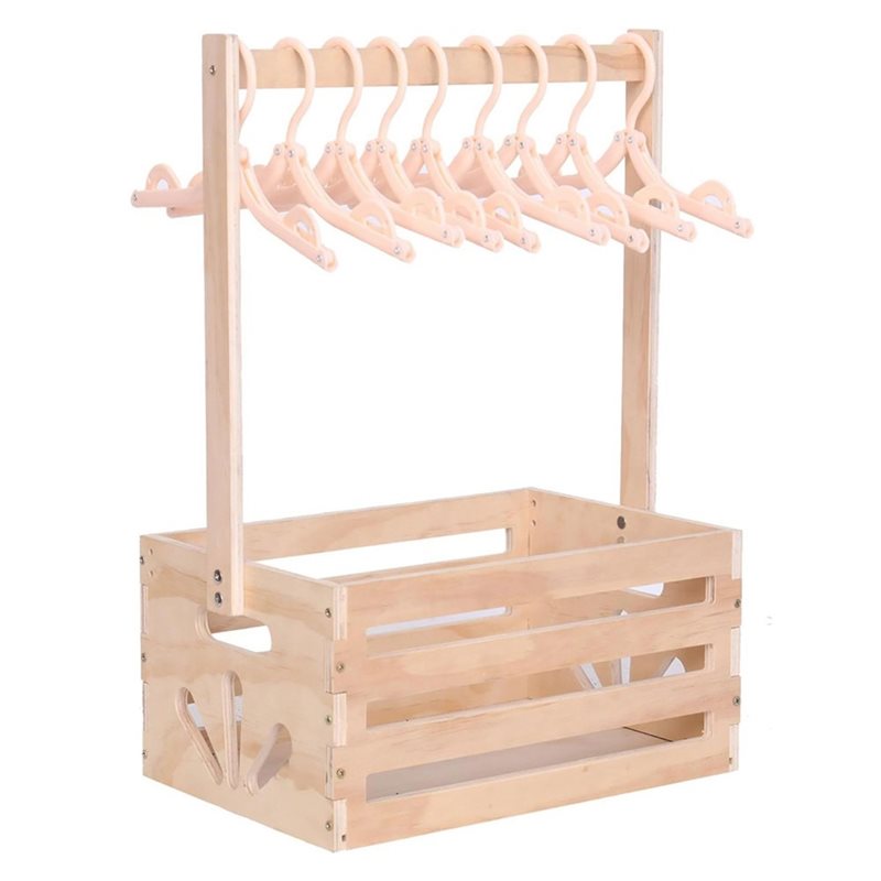 Baby Nursery Hamper - Drewniany kosz na prezenty na baby