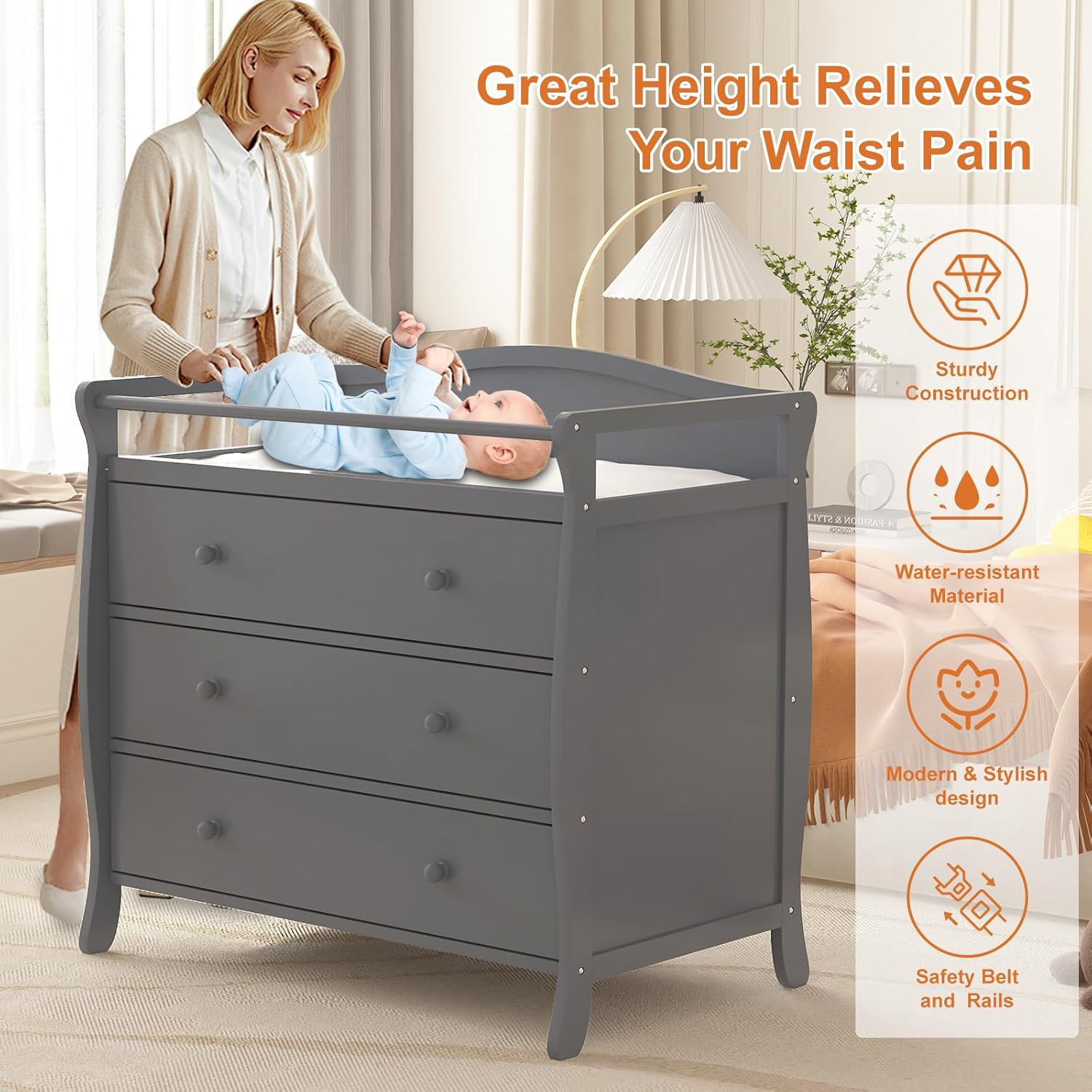 Stolik do przewijania dziecka  – Baby Nursery Unisex recenzja i cena