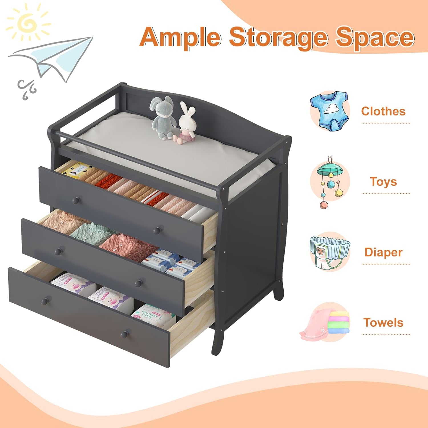Stolik do przewijania dziecka  – Baby Nursery Unisex recenzja i cena