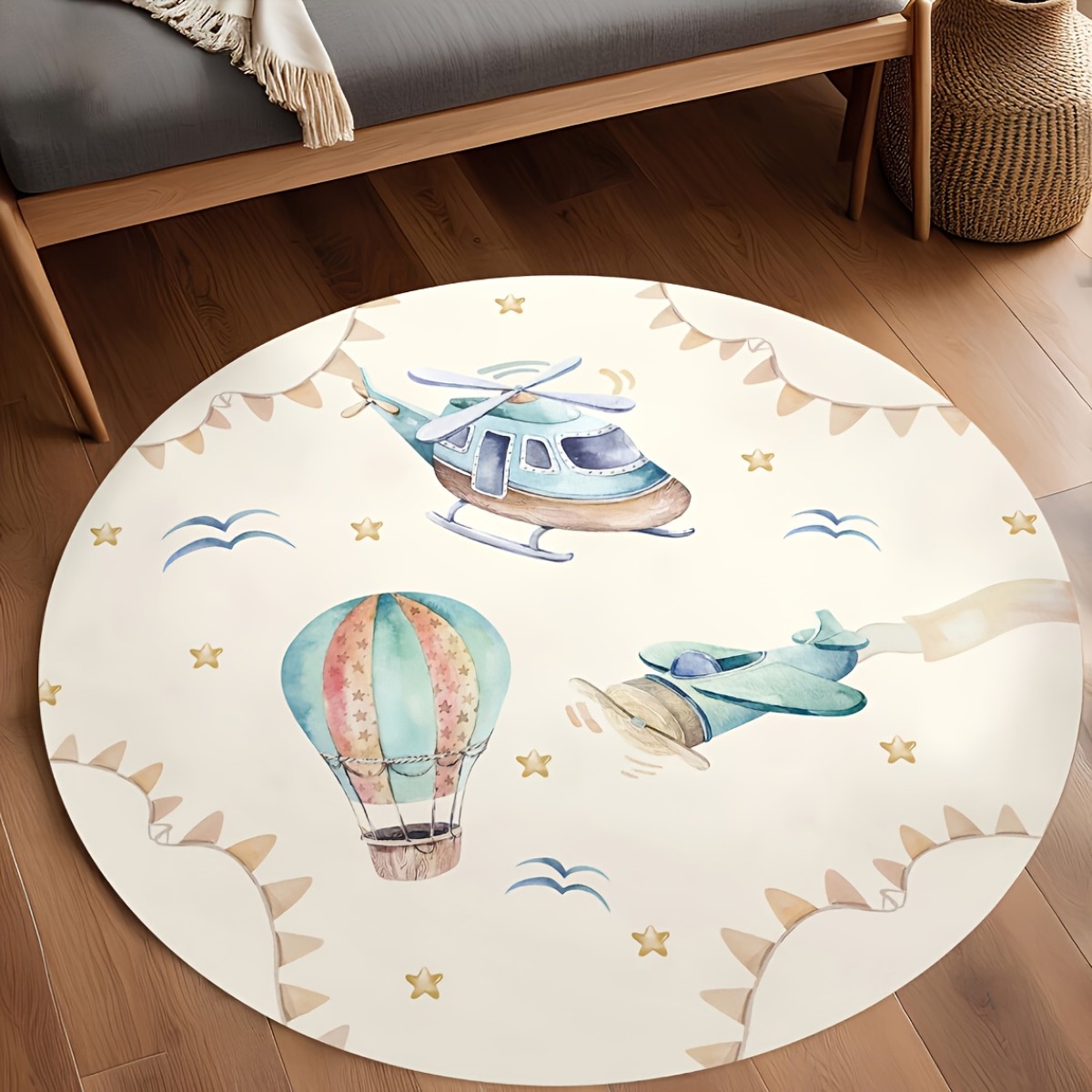 Fantazyjna okrągła mata do zab – Baby Nursery Rug recenzja i cena