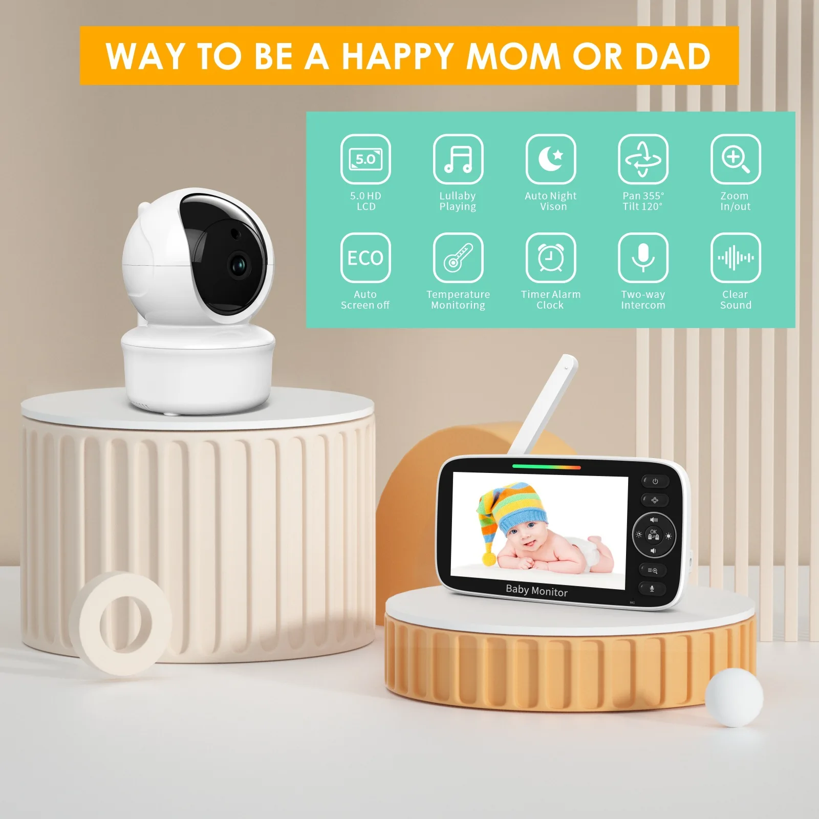 Niania elektroniczna z 5-calow – Baby Nursery Videos recenzja i cena