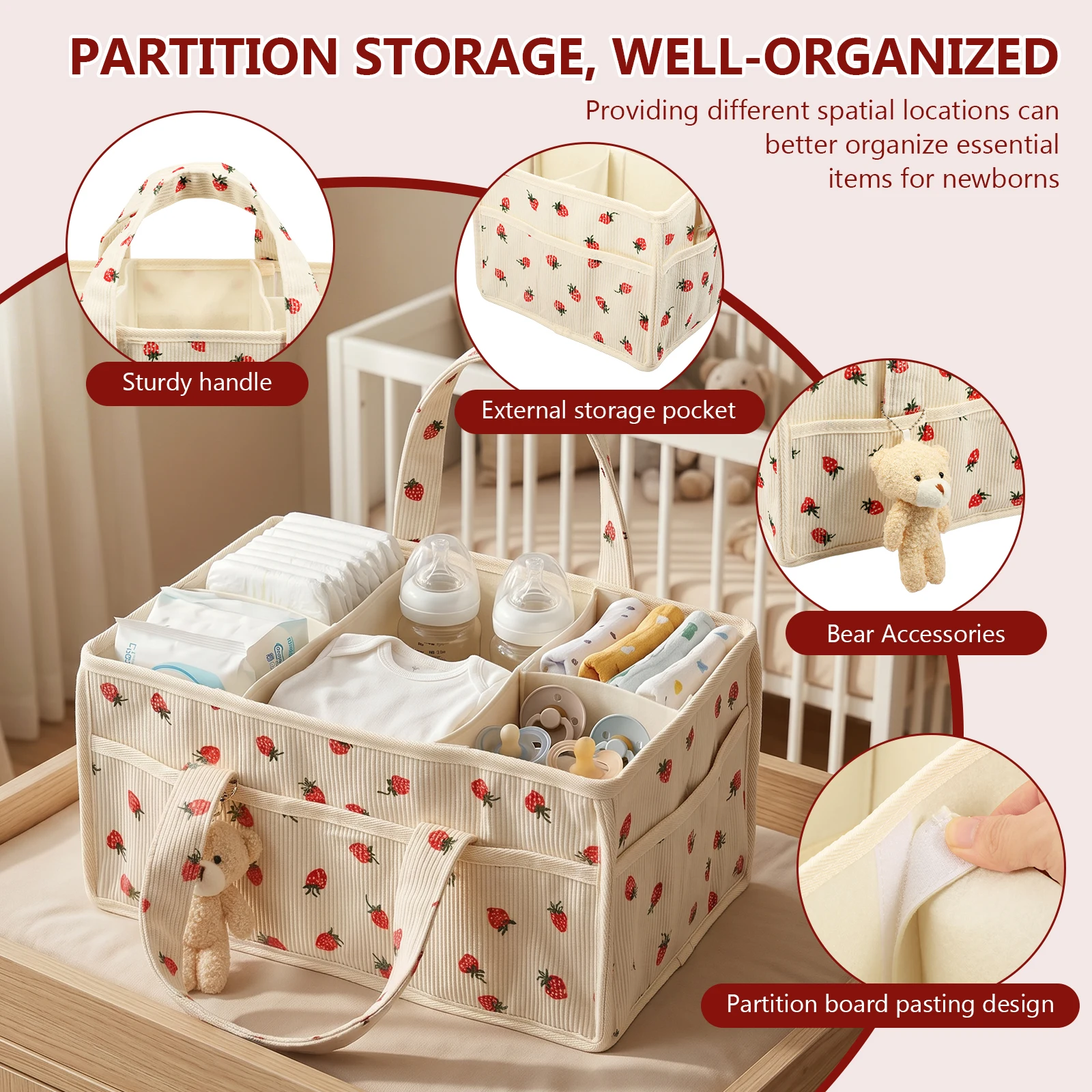 Organizer na pieluchy i chuste – Baby Nursery Organiser recenzja i cena