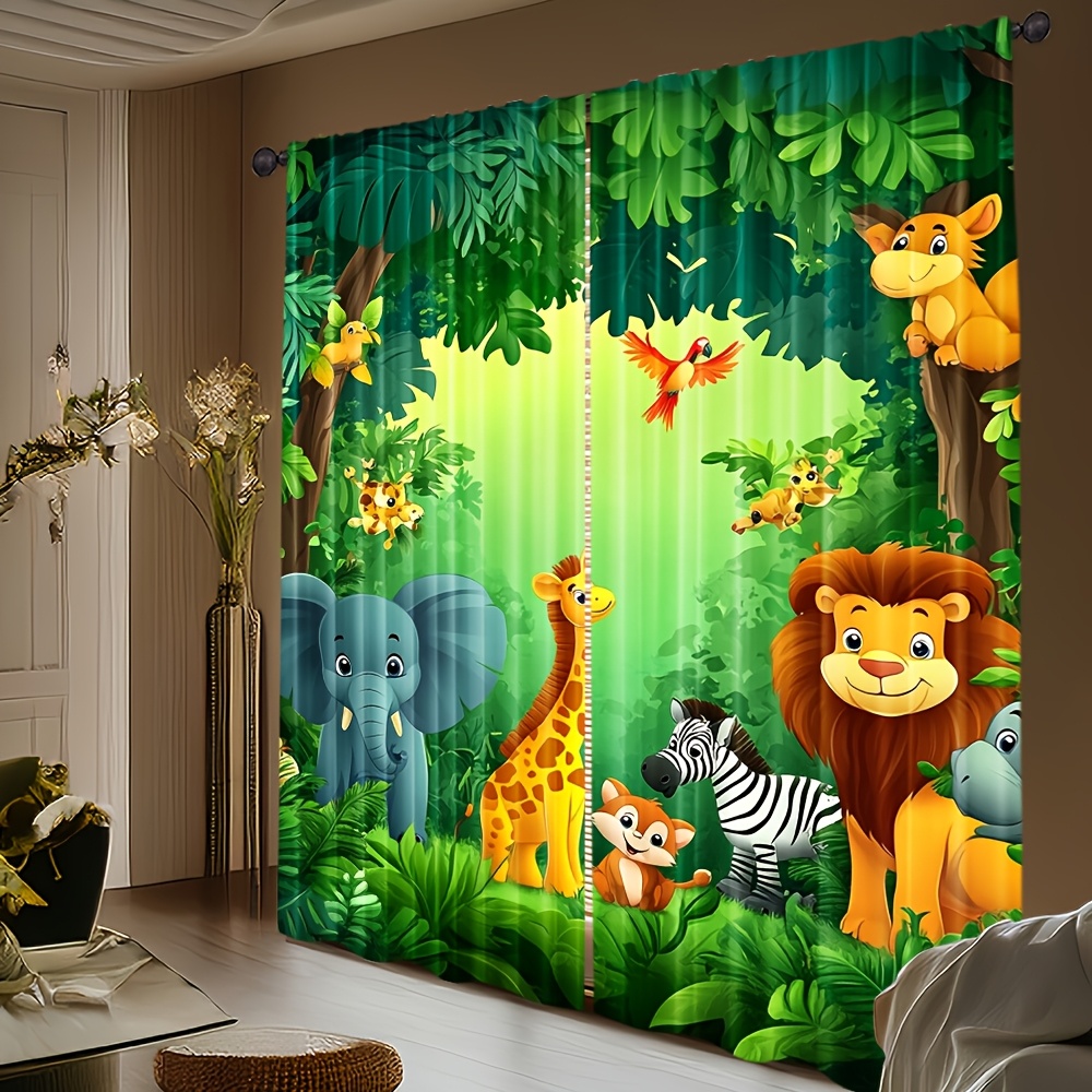 2 szt. Zasłony z motywem kresk – Baby Nursery Curtains recenzja i cena