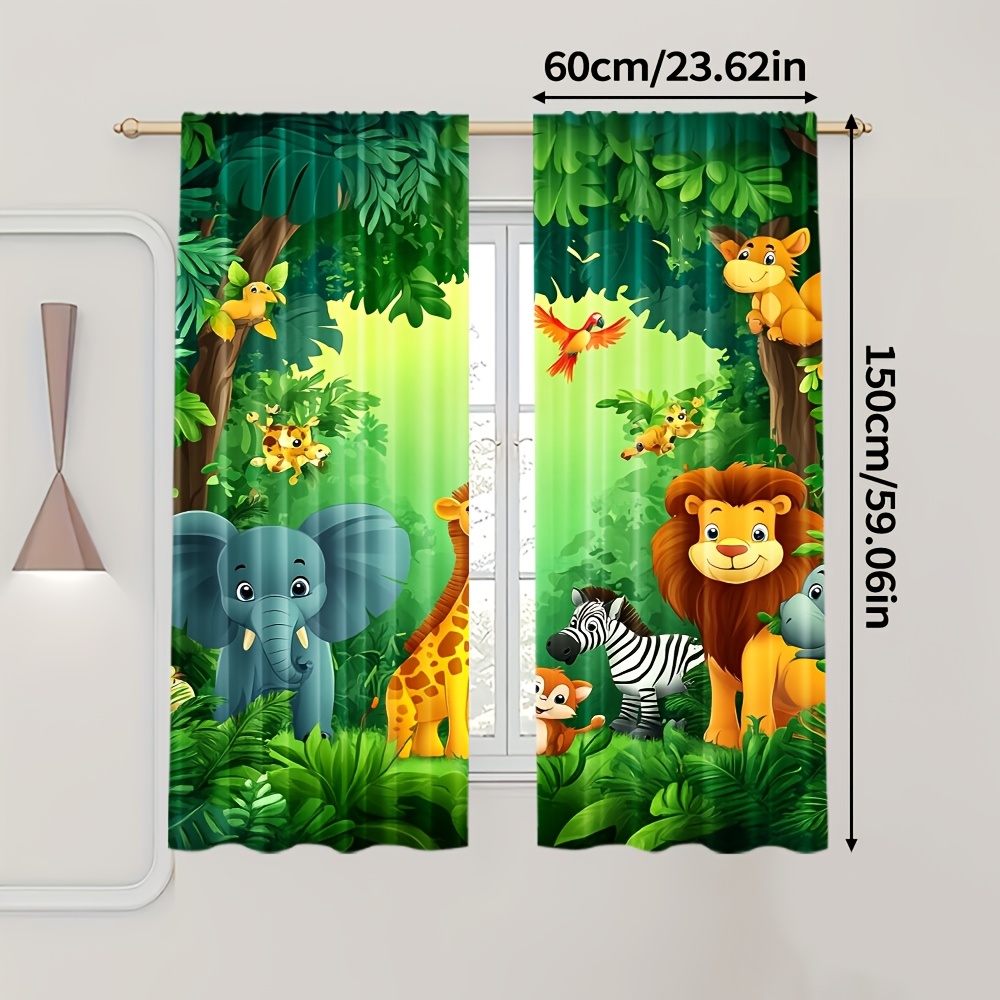 2 szt. Zasłony z motywem kresk – Baby Nursery Curtains recenzja i cena