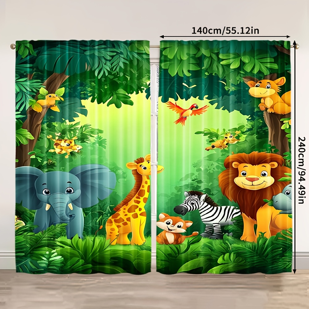 2 szt. Zasłony z motywem kresk – Baby Nursery Curtains recenzja i cena