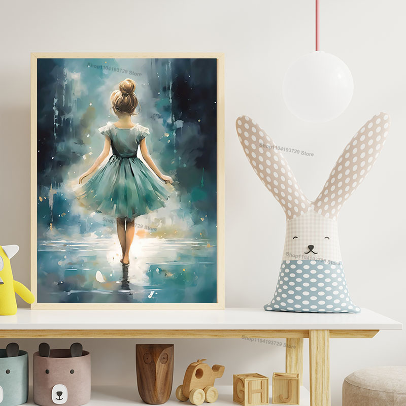 Akwarelowe baletniki, szkielet – Baby Nursery Posters recenzja i cena