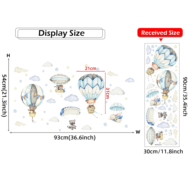 Cartoon Cute Animals Hot Air B – Baby Nursery Things recenzja i cena