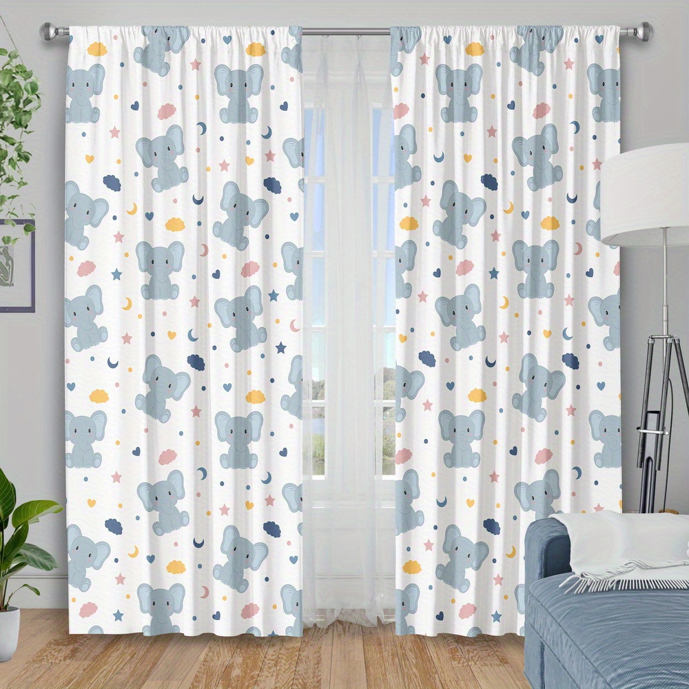 Urocze zasłony z nadrukiem sło – Baby Nursery Curtains recenzja i cena