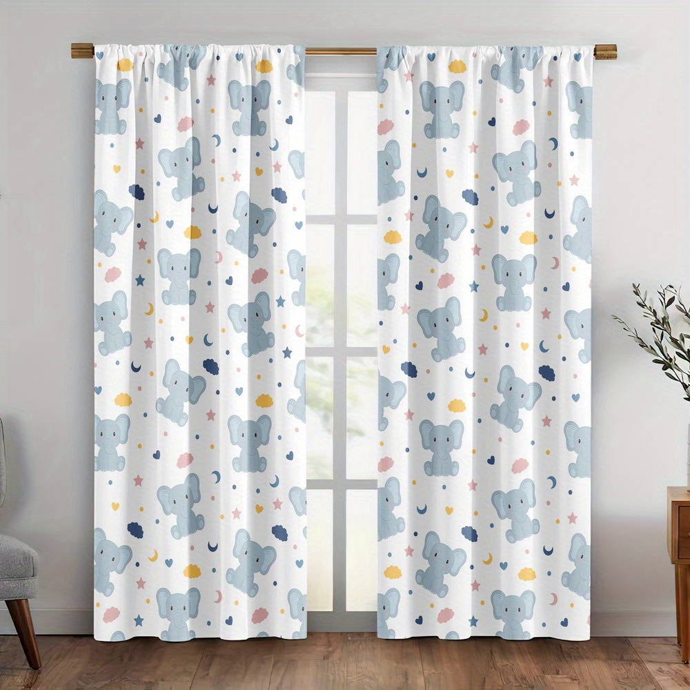 Urocze zasłony z nadrukiem sło – Baby Nursery Curtains recenzja i cena