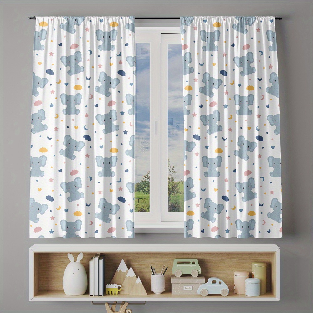 Urocze zasłony z nadrukiem sło – Baby Nursery Curtains recenzja i cena
