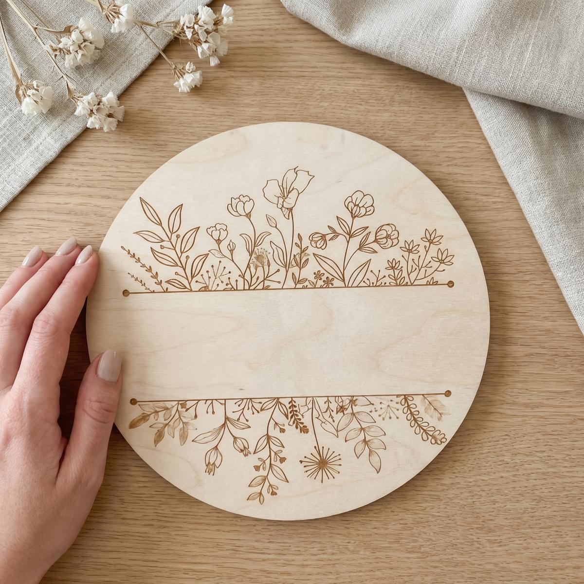 Personalizowana okrągła drewni – Baby Nursery Gifts recenzja i cena