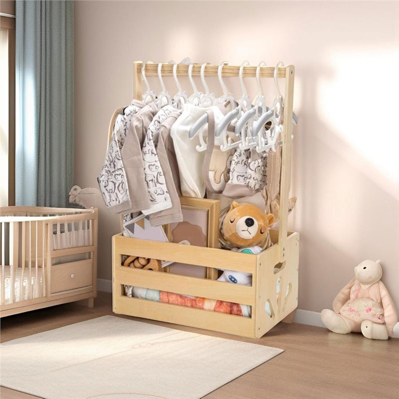 ABFU - Drewniany kosz na preze – Baby Nursery Hamper recenzja i cena