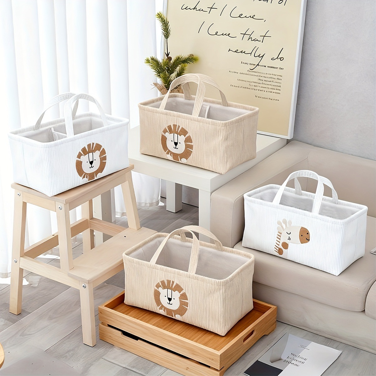 Uroczy koszyk na pieluchy w ks – Baby Nursery Organiser recenzja i cena