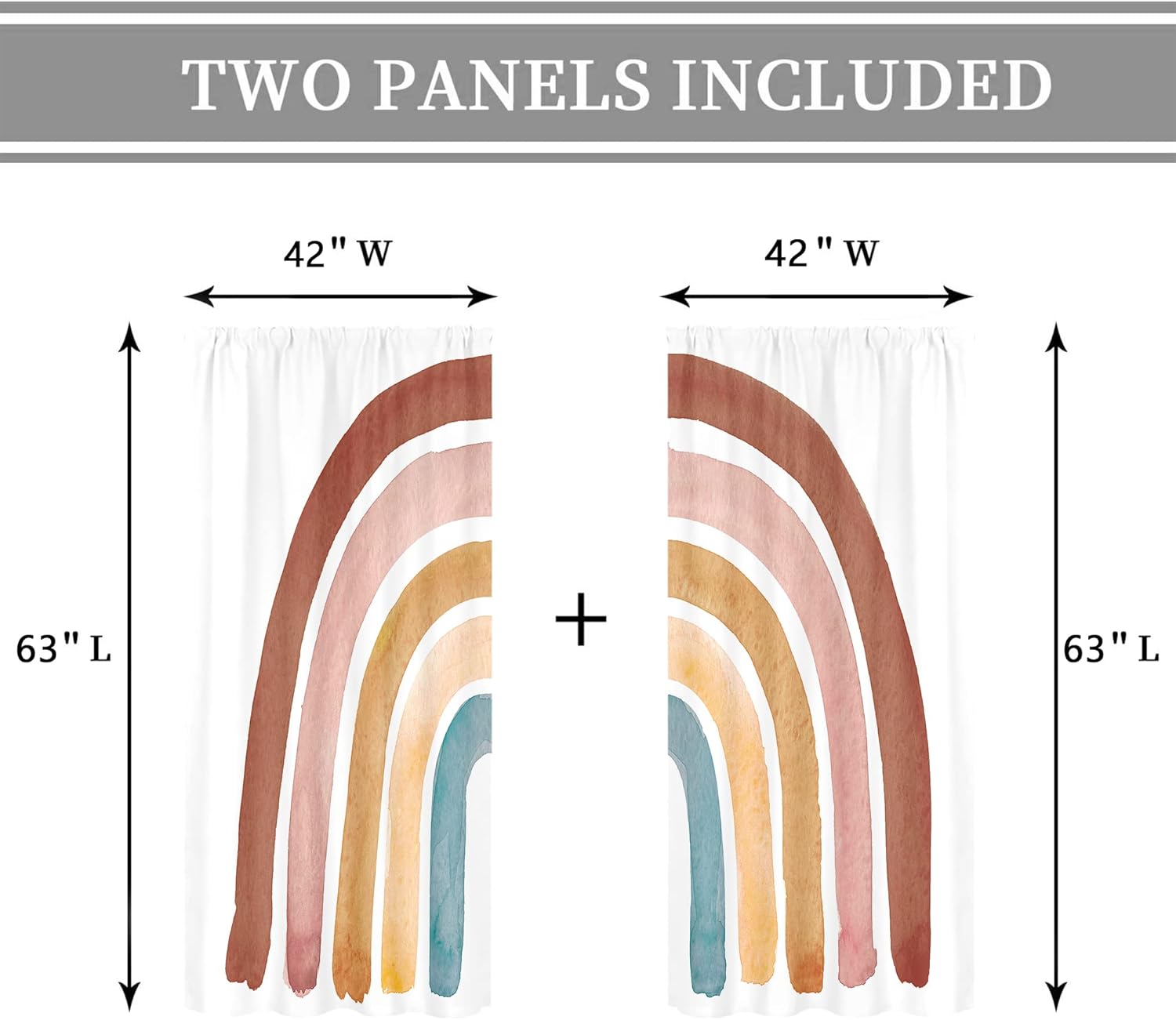 Zasłony w stylu boho z tęczą d – Baby Nursery Curtains recenzja i cena