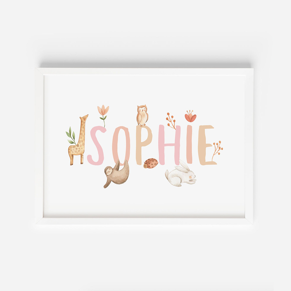 Niestandardowy napis plakat pr – Baby Nursery Name Letters recenzja i cena