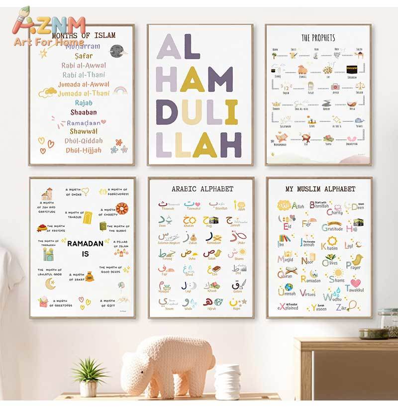 Islam Muzułmanin Proroki Alfab – Baby Nursery Posters recenzja i cena