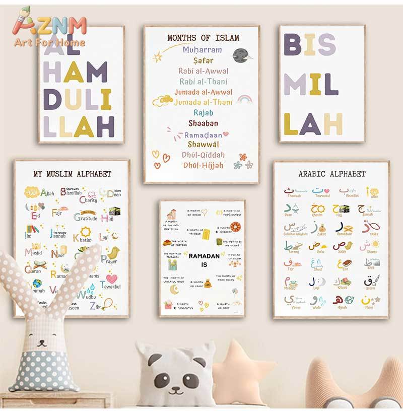 Islam Muzułmanin Proroki Alfab – Baby Nursery Posters recenzja i cena