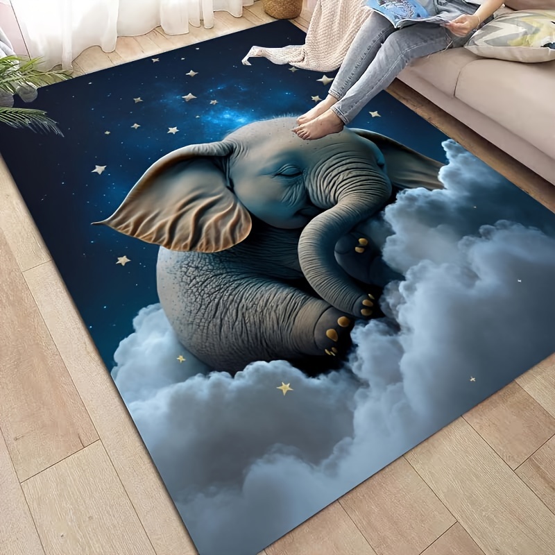 Koc z motywem słonia do pokoju – Baby Nursery Rug recenzja i cena