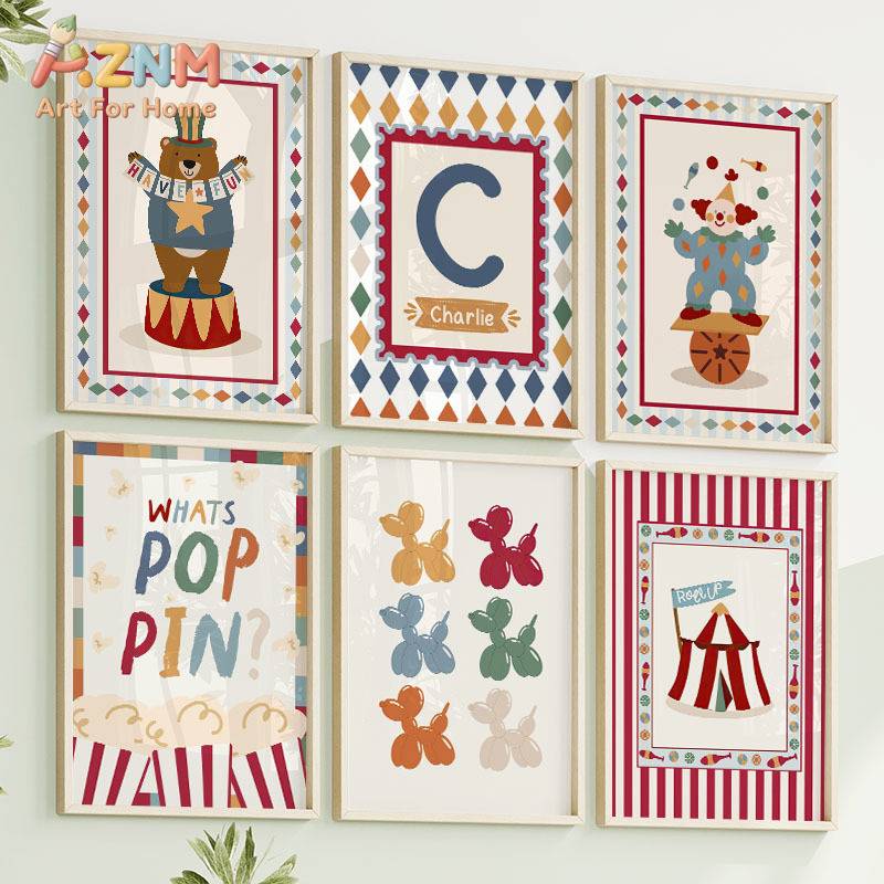 Cyrk, Niedźwiedź, Magik, Pies, – Baby Nursery Posters recenzja i cena