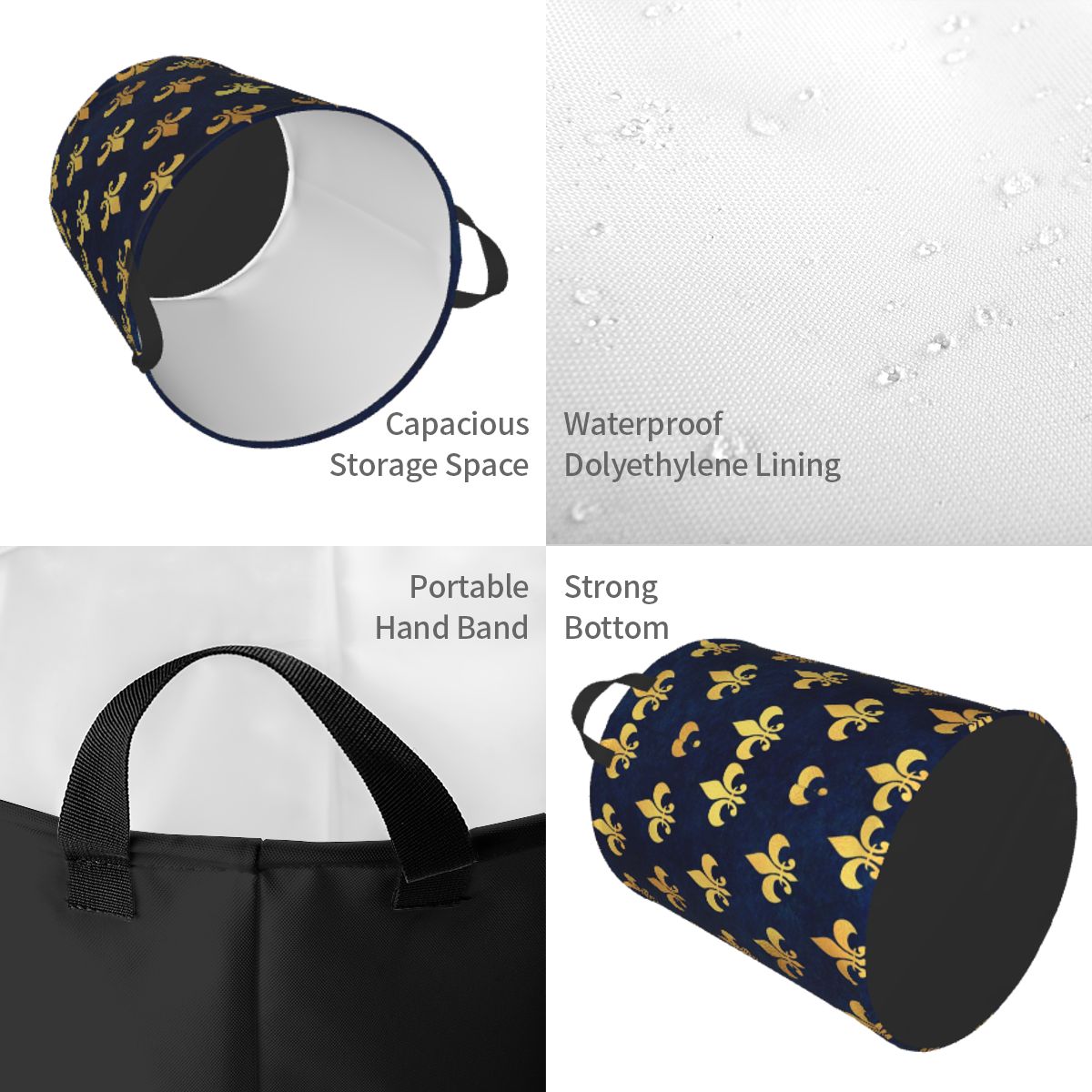 Kosz na pranie Royal Gold Blue – Baby Nursery Hamper recenzja i cena
